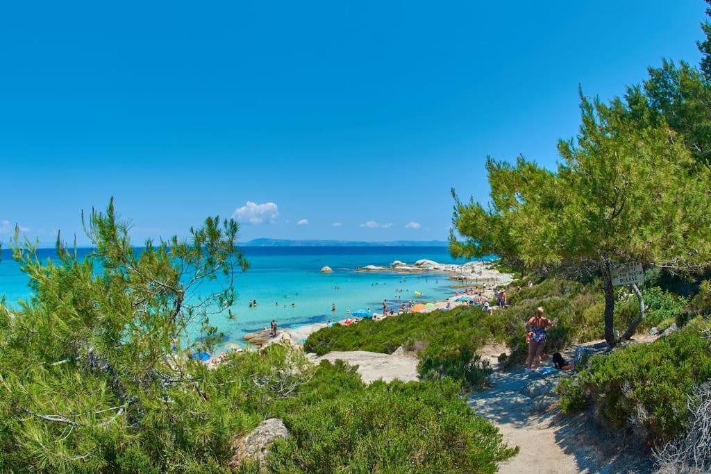 Traditionelles Appartement Athos Shadow Am Meer Paralia Sikias Exterior photo
